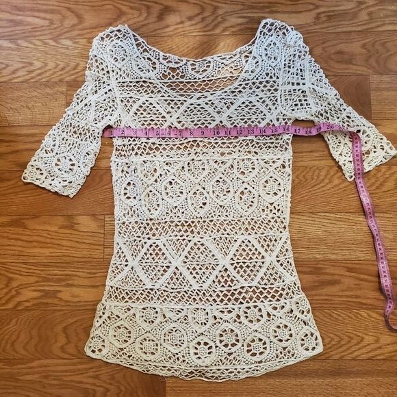 NEW Scoop Neck Woven Bathing Suit Beach Cover Up - Picture 10 of 11